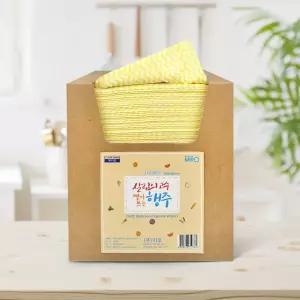 빨아쓰는행주 부직포 주방 위생 키친타올 다회용 접지형 100매 옐로우 살림의고수