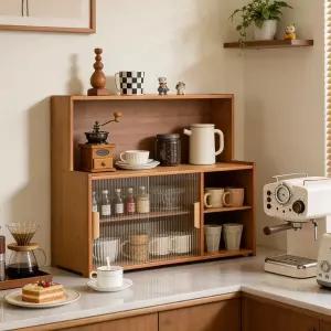 원목 그릇장 미닫이 레트로 쇼케이스 엔틱 유리 주방 찬장 캐비닛 옛날찬장 미니그릇장 미니