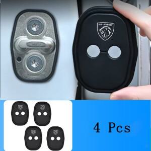 4Pcs 자동차 도어 잠금 버클 보호 커버 스티커 액세서리 푸조 206 308 208 508 408 Rifter RCZ 시트로엥