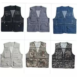 남성 여름 조끼 경량 메쉬 아웃도어 남성 망사 조끼 포켓 작업 통풍 폴리에스터 밀리터리 단체복 민소매