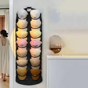 (색상 딥 그레이 14칸)걸이형 14칸 포켓 공간절약 다용도 분리수납 수납 모자