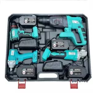 무선 충전식 4종세트 그라인더 전동 드릴 함마드릴 임팩 해머 공구