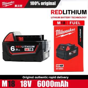 밀워키 배터리 M185.0AH6.0Ah밀워키 충전기M18B6 M18B5 48-11-1860 리튬
