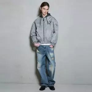 백화점 버커루 남성 와이드 L톤 구제 데님 팬츠 B255DP067P