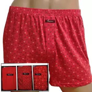 BYC 남성 빨간 니트 면 스판 트렁크 사각 빅사이즈 95-120 팬티 3매