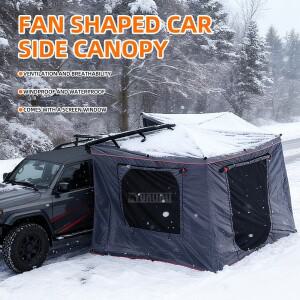 더블 로드 2M 야외 캠핑 270도 섹터 텐트 자동차 어닝, 차량용 사이드 루프 캐노피