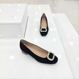 [탠디]by미셸 119225 원단 소재 4cm굽 앞 장식 여성 펌프스 구두 cc7_CC