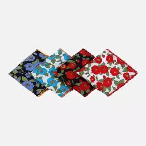 마리엔느 까멜리아 핀코트 레이스 면 손수건 스카프