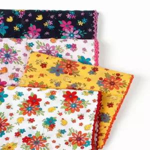 마리엔느 데이지 핀코트 레이스 면 손수건 스카프