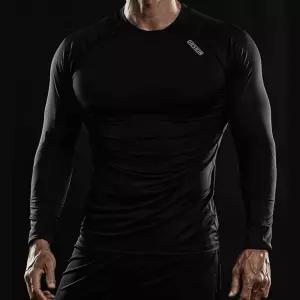 남성 슬림핏 긴팔 헬스 운동복 상의 블랙 언더레이어 활동성좋은 이너웨어 흡습속건 스포츠코디 골프티셔츠
