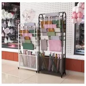 꽃집 리본 선반대 포장지 시트지 꽃가게 선반 거치대 수납 정리 걸이대 포장 보관대 랩핑지