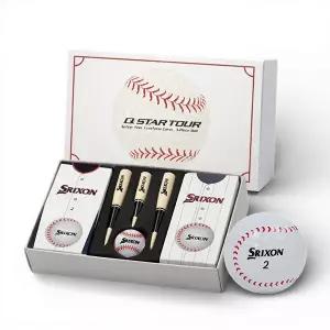 [스릭슨] 큐스타 야구에디션 3피스 우레탄 골프공 세트(야구공볼+배트티+볼마커)