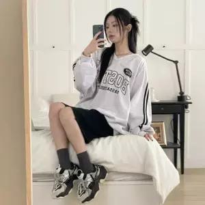 [하프클럽/다잇템]여자 빅사이즈 환절기 봄가을 박시핏 맨투맨