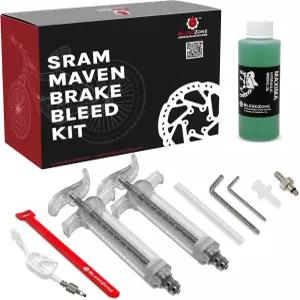 SRAM 메이븐 브레이크용 블리드존 키트 에지 피팅이 포함된 완전한 유압 재사용 가능한 주사기 미네랄 오일