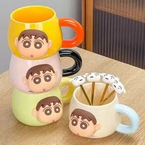 자석 머그컵 캐릭터 페이스 세라믹 집들이 선물 세트