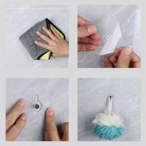 셀프 접착식 강력 접착 무봉제 벽걸이 투명 프레임 시계 스티커 사진 홀더