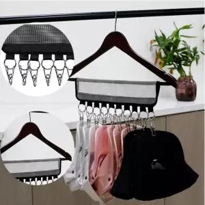 좁은옷장 모자정리 모자걸이 수납행거 다용도 집게 옷걸이용 10구