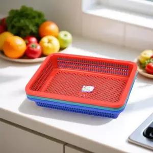 (랜덤 33.5 x 24.4 x 6.3) 낮은 사각 소쿠리/교실/책상/서랍/바구니/바스켓/준비물/새학년/1학년/초등/학교