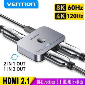 Vention 8K HDMI 분배기 4K144Hz 2 In 1 Out for TV 샤오미호환 xbox호환 SeriesX 플스호환 케이블 모니터