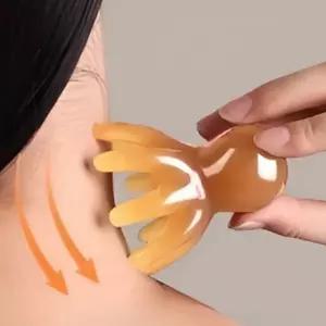 얼굴괄사기 머리 두피 얼굴괄사 목뒤 림프 얼굴 문어 괄사 마사지기