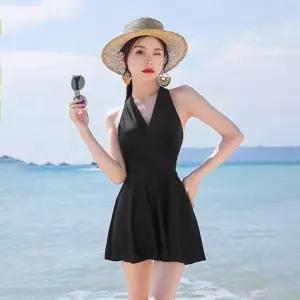 [아트박스]/이룸 원피스 호캉스 비치 수영복 홀터넥 비키니