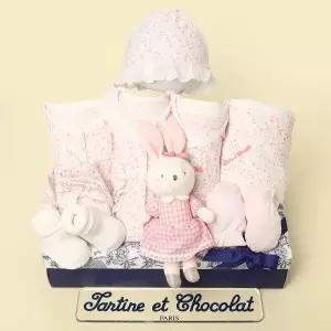 [롯데백화점]타티네쇼콜라 (출산백일선물8종세트)베일배냇+우주+상하+로라모+속싸+인형+손싸+단말TNPM