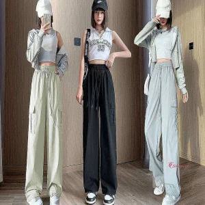 여자 와이드핏 팬츠 밴딩 카고바지 일자바지vwx060