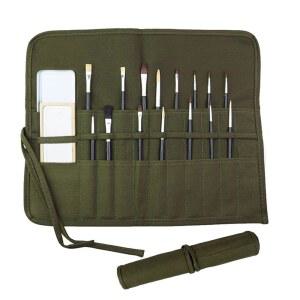 22 슬롯 캔버스 연필 롤 랩 업 필통 대용량 아트 페인트 브러시 홀더 색칠 연필 정리 가방 펜 커튼 아티스트 화가 초보 학생 스케치용