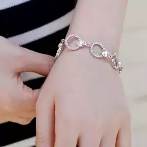 버블 스와로브스키 크리스탈 제작 체인 팔찌 2종 택1