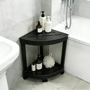 크라운펀 샤워 풋레스트 내부 위한 HIP 방수 스툴 다리 면도용 코너 벤치 작은 공간을 배플 수납 선반 급속