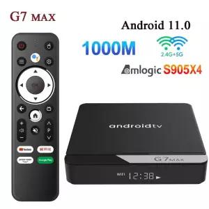 셋톱박스 G7max 스마트 TV 박스 안드로이드 11 S905X4 4GB 64GB 1000M AV1 4K HD 24GHz5GHz 듀얼 Wifi USB3