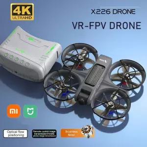 드론 DWi X226 VR FPV 4K HD 듀얼 카메라 항공기 브러시리스 모터 WIFI 5G RC 쿼드콥터 포지셔닝 미니