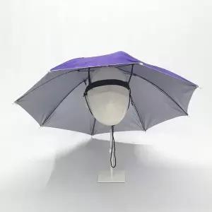 머리에 쓰는 소형 퍼플 모자 파라솔 에쓰는 우산 머리