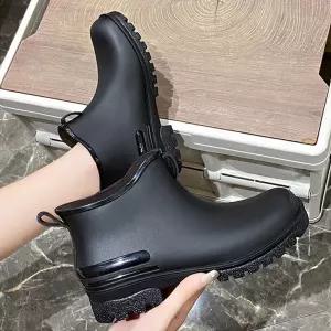 캐주얼 남여공용 커플 비오느날 레인부츠 장화 신발