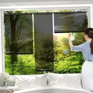 창문 햇빛 가리개 접착식 접이식 주방 흡착식 블라인드 욕실 캠핑카 자동차 차량용 스크린 방풍