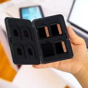 SD카드보관함 수납 케이스 메모리 카드 운반 하드 웨어 긁힘 방지 방수 알루미늄 보관함 블랙