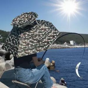 머리에 쓰는 2단 우산모자 대형 밀리터리