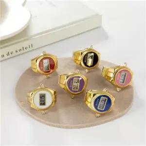 새로운 전자 시계는 시간을 볼 수 있습니다 창조적 인 반지 손가락 간단한 남성과 여성