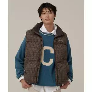 커버낫 COVERNAT RDS 씨빅 체크 다운 베스트 브라운 CO2404DP25BR 441702