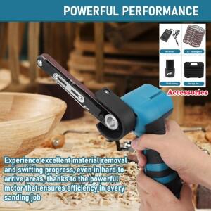 전기 벨트 샌더 10개 샌딩 포함 다기능 리튬 앵글 그라인더 핸드헬드 무선 폴리셔