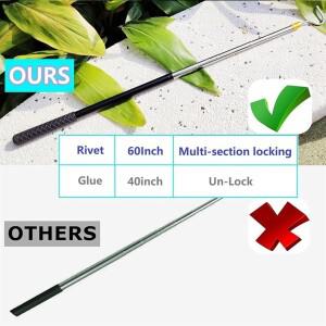 뱀후크 파충류 포수 스틱 폴, 핸들링 도구 키트, 방울뱀 파이썬 구리 헤드 제거 캐칭, 61 인치