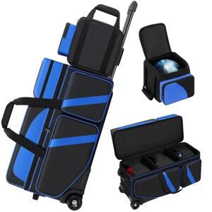 바퀴가 볼링백 4개 멀티 포켓 볼링 볼백 버클 고정 볼컵 신발 수납공간 토트에 컬러 매칭 3개 1개 추가