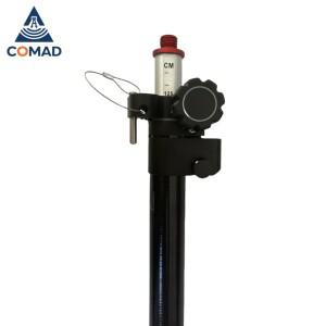 2.2m 측정봉 범용 고정밀 측량봉 RTK GPS 장비용 검정색, 측량/도면용 탄소 섬유 질감