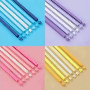 트레싱지 트레이싱지 540매 종이접기 별 수공예 행운 종이 접기 스트립 예술 공예용