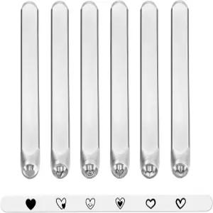 Yoption 하트 주얼리 금속 스탬핑 세트 6개 스탬프 모양 펀치 3mm 작업용
