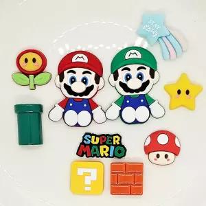 실내화꾸미기 캐릭터파츠 마리오세트 10P 신발참세트