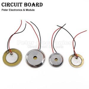 부저 스피커 용 알루미늄 쉘 와이어 직경 12mm 27mm가있는 10Pcs 압전 피에조 세라믹 웨이퍼 플레이트