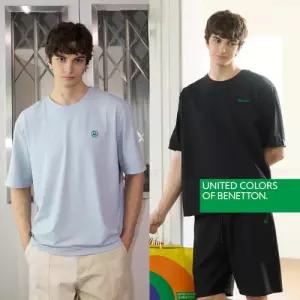[베네통][정품](28차) 남성 시어서커 티셔츠 2종+ 와이드팬츠1종