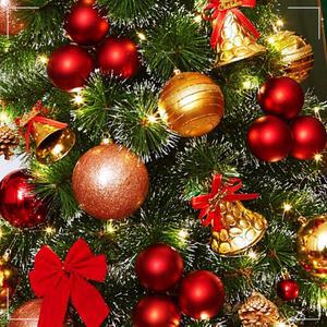 120cm 골든벨 장식세트 크리스마스트리 오너먼트