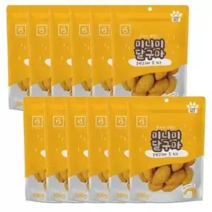 [반려] 100g 간식 치즈 12P 미니미 강아지 스낵 호박고구마